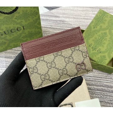 Gucci Bi-color GG card case GUW795230-brown