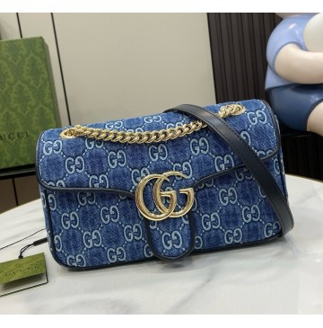 Gucci GG Marmont small shoulder bag GU443497-DN-blue