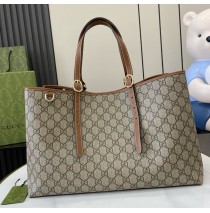 Gucci GG Emblem medium tote bag GU815213-CA-brown