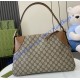 Gucci GG Emblem large shoulder bag GU815217-CA-brown