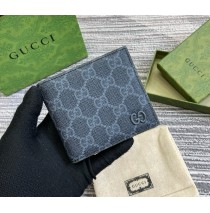 Gucci leather interior bi-fold wallet GUW768243-black-green