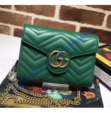 Gucci GG Marmont Green matelasse mini bag