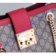 Gucci Padlock small GG shoulder bag Red