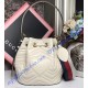 Gucci GG Marmont Quilted Leather Bucket Bag White