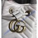 Gucci GG Marmont Quilted Leather Bucket Bag White