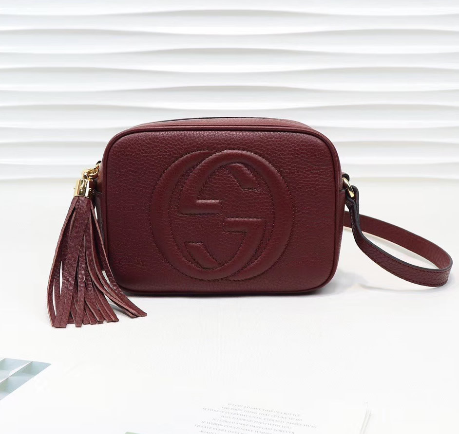 Gucci Soho Small Leather Disco Bag GU308364-wine-red – LuxTime DFO Handbags