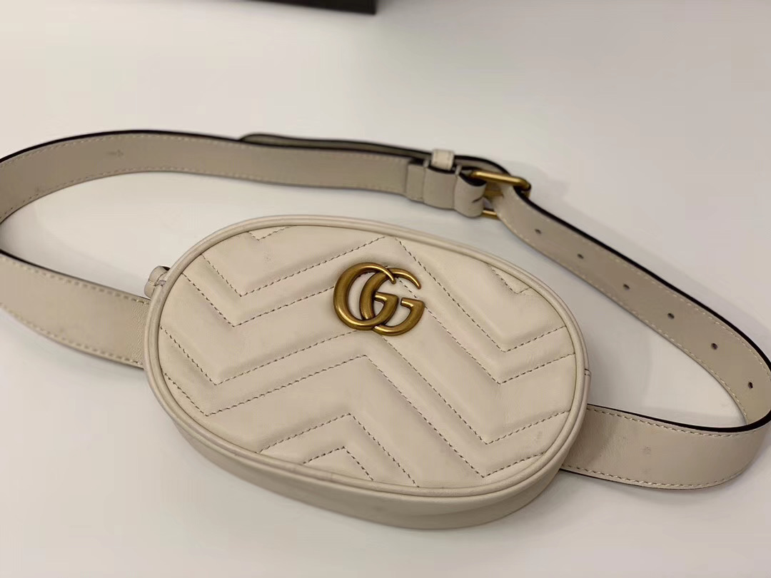 Gucci GG Marmont Matelasse Leather Belt Bag GU476434-beige – LuxTime ...
