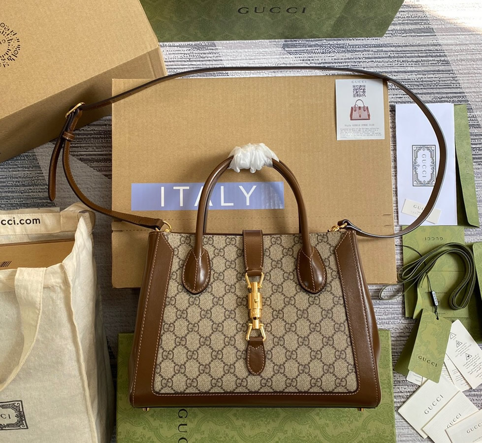 Gucci Jackie 1961 Medium Tote Bag GU649016CA-brown – LuxTime DFO Handbags