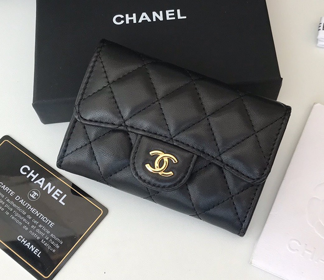 Chanel Quilted Card Holder in Lambskin CW80799-A-black – LuxTime DFO ...