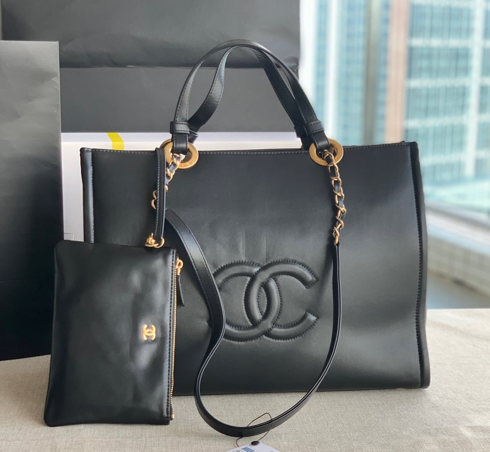 Chanel Cocomark Large Shopping Tote Bag C3128A-black – LuxTime DFO Handbags